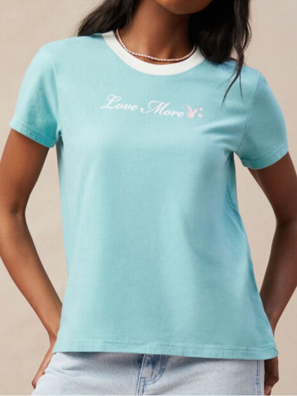 Playboy By PacSun Love More Blue T-Shirt Size XL NWT!